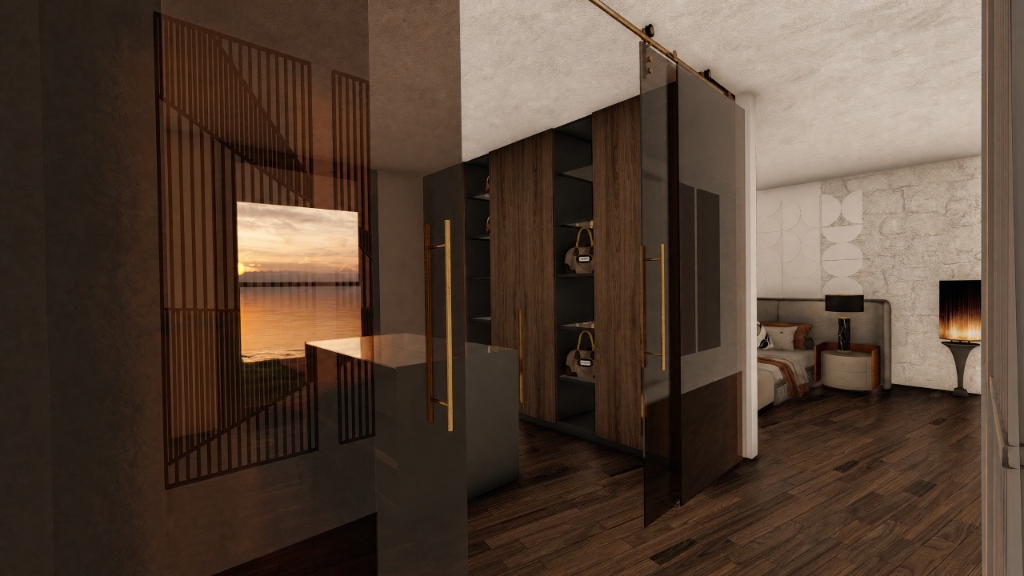 Ortus Villa Master Bathroom and Closet - CUBICS Architecture, Georgios Kyriakopoulos Architect & Mihaela Shtirkova Civil Engineer